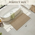 thumbnail image 5 of SIXHOME 24"x36" Bathroom Rug Non-Slip Absorbent Bath Mat Quick Dry Thin Soft Woven Boho Floor Mat Durable Textured Look Beige, 5 of 8