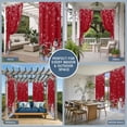 thumbnail image 3 of Outdoor Curtains for Patio Waterproof, Christmas Snowman Grommet Gazebo Curtains Drapes for Porch, Pergola,Backyard,Outside, Privacy Panel 54 x 84 Inch, Red Farm Truck Xmas Tree Snowflake, 3 of 9