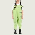 thumbnail image 2 of YABCSAZ Kids Rain Pants Toddler Rain Suit for Boys Girls Unisex One Piece Cartoon Waterproof Coverall Rain Jacket Waterproof Mud Dirty Proof Rain Suspender Trousers Overalls Size 3 Years, 2 of 4