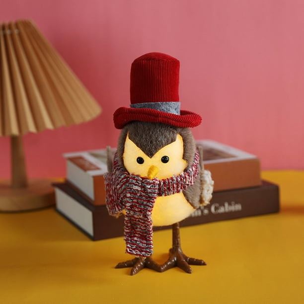Adornos navideños, regalos navideños, pájaros luminosos navideños, regalos navideños, animales pequeños, adornos de escritorio, decoraciones de pájaros