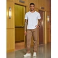 thumbnail image 6 of COOFANDY Men's Khaki Pants Casual Cotton Drawstring Elastic Waist Slacks Straight Leg Chino Twill Trousers with Pockets, 6 of 6