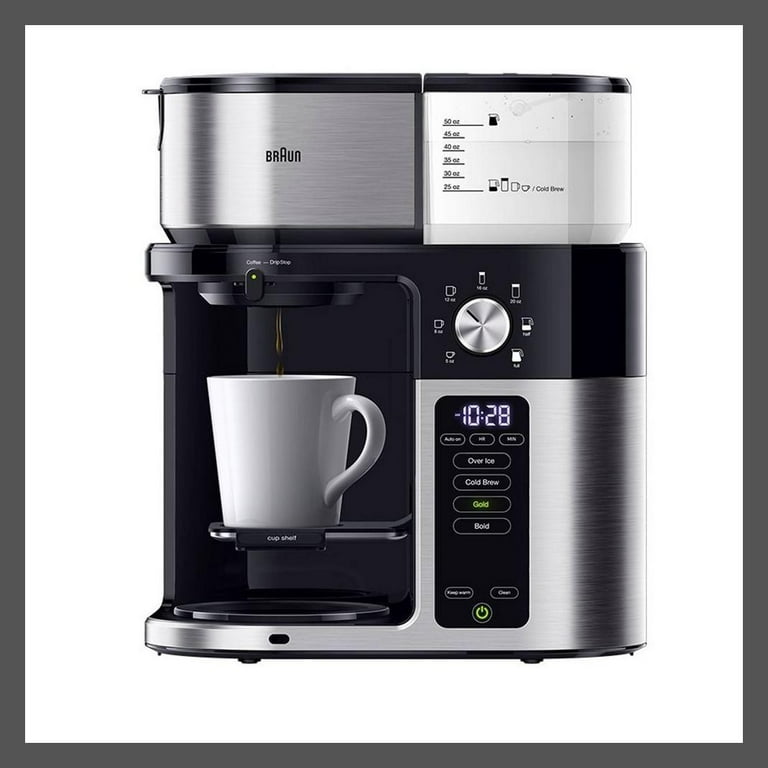 Braun 50 oz MultiServe Coffee Maker Plus 10-Cup Pod Free Drip 7