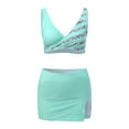 thumbnail image 5 of Sngxgn Bikini Set for Women Two Piece Swimsuits Cut Out High Waisted Scoop Neck V Cut Bottom(Mint Green,S), 5 of 8