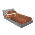 thumbnail image 3 of Ambesonne Abstract Fitted Sheet & Pillow Sham Set, Vivid Dots Mosaic, Queen, Dark Orange Orange, 3 of 3