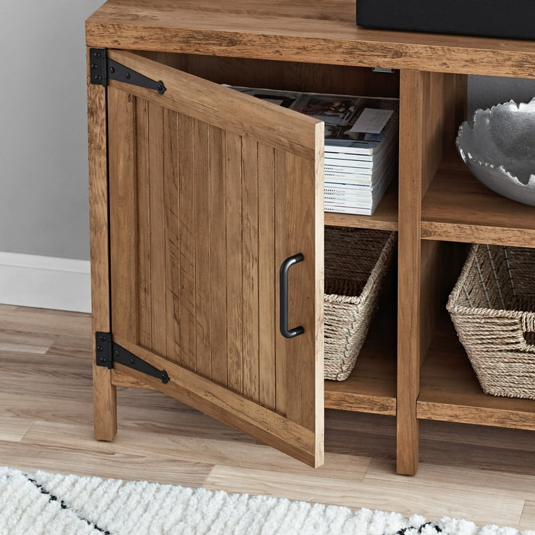 Rustic weathered wood tv stand outlet