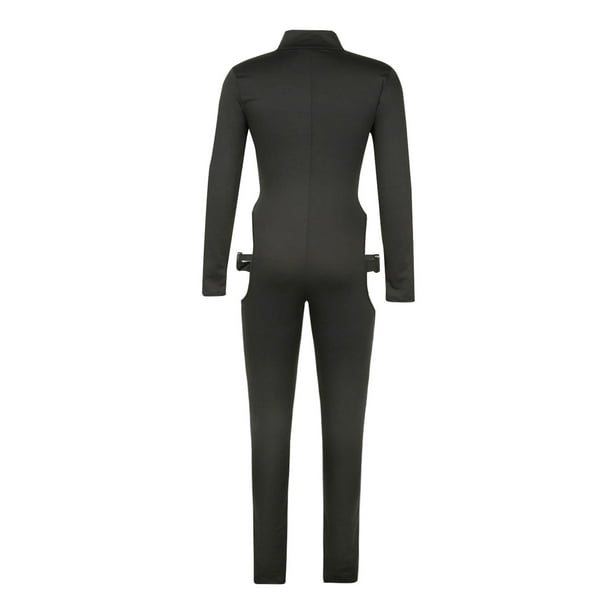 xiaxaixu Women Sexy Jumpsuit Solid Color Turtleneck Long Sleeve Overalls