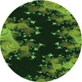 thumbnail image 1 of Ahgly Company Tapis d'Intérieur Lavables en Machine, Ronds, Transitionnels, Vert Lime Foncé, Ronds de 7 Pi, 1 of 7