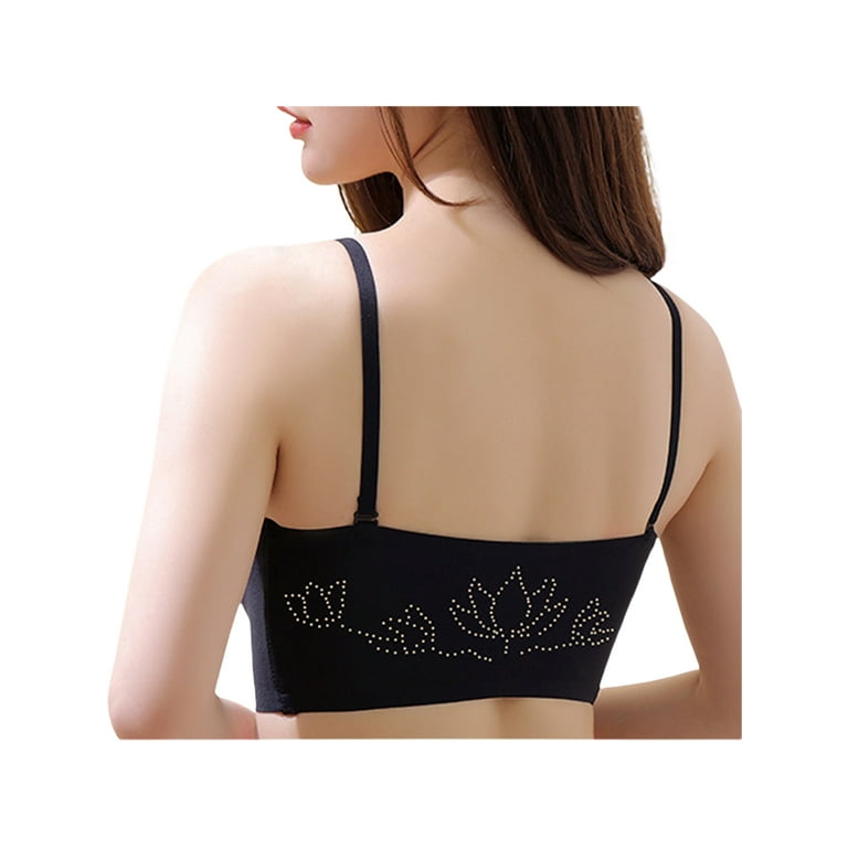 Ma&Baby Women Lingerie Strapless Front Buckle Lift Bra Wire-Free Anti-Slip  Invisible Push Up Bandeau Bra 