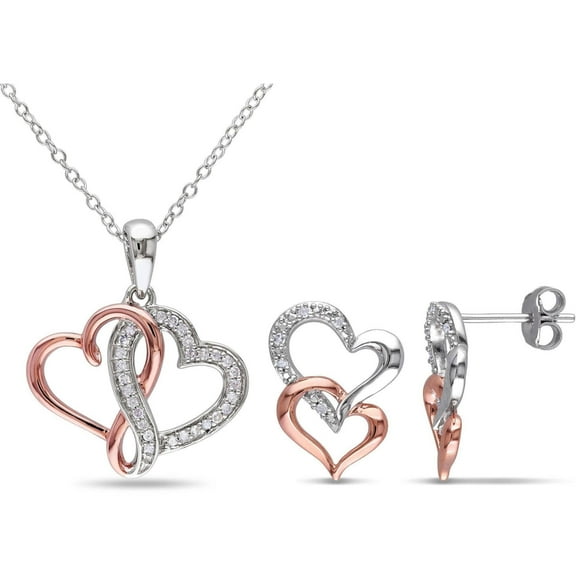 Everly Women's Diamond Sterling Silver Jewelry Set