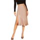 thumbnail image 1 of Falda midi sexy de satén con abertura lateral y cierre de cintura media para mujer Champán XL Champán XL Xishao ropa, 1 of 2
