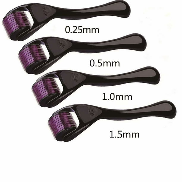 Derma Roller Rouleau à micro-aiguilles en titane, pour repousse des cheveux,  croissance de la barbe, traitement contre la chute des cheveux et Contre  les cicatrices d'acné à prix pas cher