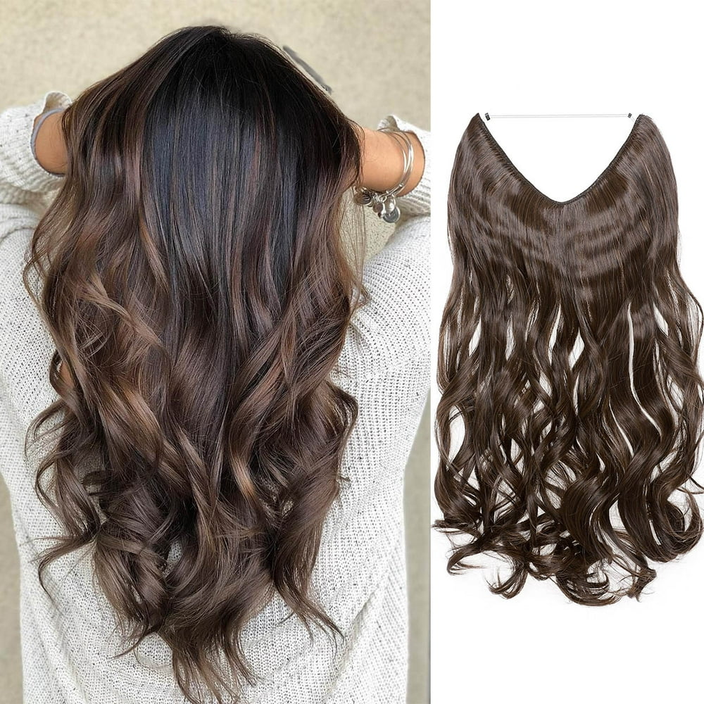 Snoilite Invisible Wire in Hair Extensions Hairpieces Synthetic hair