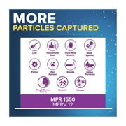 Filtrete 20x25x5 HVAC Furnace Air Filter, MPR 1550 MERV 12, Allergens, Bacteria & Viruses, 1 Filter