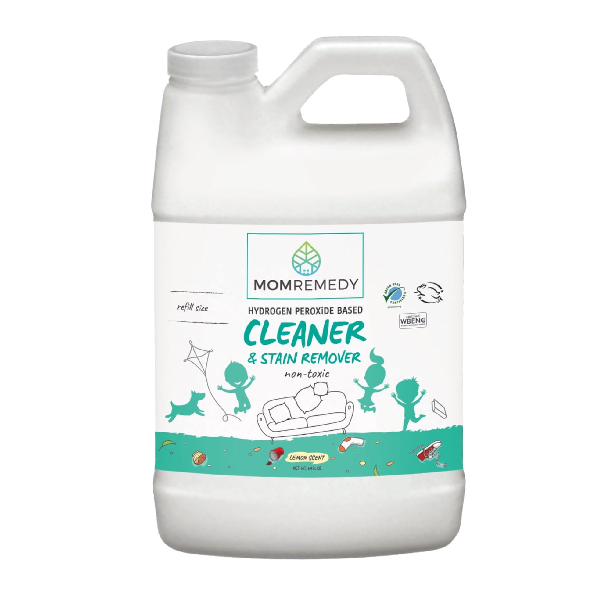 MomRemedy Hydrogen Peroxide Based Eco-Friendly Everything Household Cleaner & Stain - 64 Oz Refill