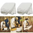 thumbnail image 3 of Mdesiwst 1 Pair Beekeeping Gloves Breathable Puncture Resistance Anti-bee Faux Sheepskin Long Mesh Anti-bee Sting Gloves Working Tool, 3 of 8