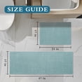 thumbnail image 6 of ChakmeOne Bathroom Rugs 2 Piece Thin Super Absorbent Non Slip Machine Washable Bath Mat with Rubber Backing for Shower Tub Floor,17"x24"+17"x47" Blue, 6 of 7