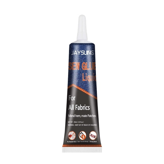 YiBai Garment Repair Glue Adhesive Fabric Glue Liquid Sewing Solutions Kit, No Sewing Quick Sewing Glue 50ml, Black