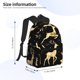 thumbnail image 2 of Disketp Christmas Gold Deers Mochila Ligera Clásica con Múltiples Bolsillos, Mochila Casual para Hombre y Mujer, Ideal para Escuela, Trabajo y Viajes, 2 of 6