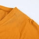 thumbnail image 5 of Vestido midi de manga corta de lino de color liso con cuello en V para mujer: vestido informal para verano y otoño, 5 of 7