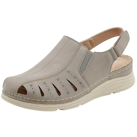 

PEASKJP Dressy Sandals Women Comfortable Women’s Sofia Sandals for Casual Walking and Everyday (Grey 7.5)