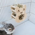 thumbnail image 3 of Rabbit Hay Feeder Rack Cartoon Shaped Wooden Hay Rack Feeder Bunny Hay Manger, 3 of 8