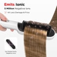 thumbnail image 3 of GEM Ionic Hair Straightener Brush with 4 Temperature Settings, LED Display, Dual Voltage, White, 3 of 7