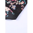 thumbnail image 3 of ABPHQTO Blusa de gasa negra con estampado de flores silvestres para mujer, 3 of 5