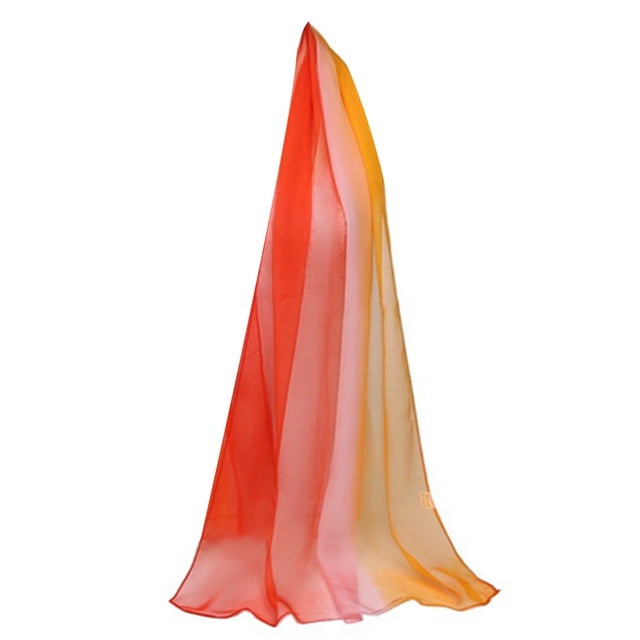 Minnieouse Mujer Universal verano gradiente chal portátil hombro bufanda Bandana bufandas accesorio decorativo para fiesta al aire libre Accesorios de disfraces Rojo naranja Minnieouse AP012973-02