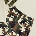 thumbnail image 4 of vigerkar Toddler Baby Girl Summer Outfit Hunting Short Sleeve T-Shirt Tops Camouflage Flare Pants 2Pcs Clothes Set (Green, 12-18 Months), 4 of 7