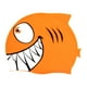 thumbnail image 3 of Capa de natación de forma de pescado Gat de trajes de baño anti-deslizamiento para niños Cabello corto y largo Naranja, 3 of 8