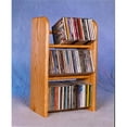 thumbnail image 1 of Wood Shed 304 Solid Oak 3 Row Dowel CD Rack, 1 of 1