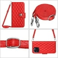 thumbnail image 5 of Allytech Wallet Case for iPhone 16 Plus with Card Cash Slots, Luxury Premium PU Leather Kickstand Shoulder Strap Lanyard Shockproof Anti-Fall Full Body Protective Flip Shell - Red, 5 of 6