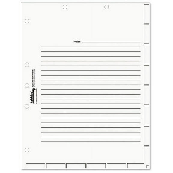 Tabbies, TAB54520, Medical Chart Index Divider Sheets, 400 / Box