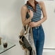 thumbnail image 5 of Lady Bohemian Satchel Bags Bolsos tejidos con cuerda para vacaciones en la playa (negro), 5 of 8