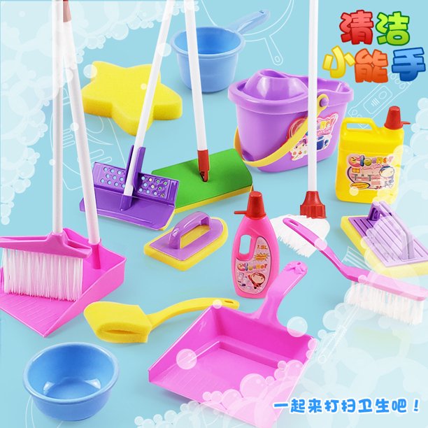 Enfants Nettoyage de ménage Ensemble balai Dustpan brosse