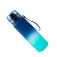 thumbnail image 4 of Botella de agua deportiva para hombre, 600 ml, 21 oz, resistente a altas temperaturas, portátil, para fitness, para estudiantes de verano, color azul y verde., 4 of 12