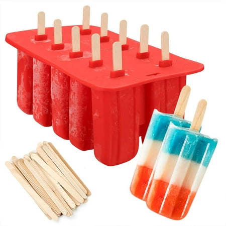 Moules à popsicle en silicone machine à glace glacée congelée, avec 112  bâtons de popsicle, pour faire de la crème glacée, des collations sucrées 