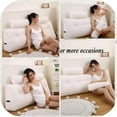thumbnail image 6 of ColourTree Beige 59" L x 8" W x 20" H Wedge Headboard Pillows with 1 Head Roll Pillow Bed Wedge Pillow for Headboard Large Bolster for Bed Rest Reading Pillows Backrest Pillows, 6 of 6