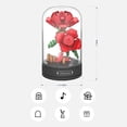thumbnail image 2 of Flower Bouquet Building Blocks Music Box | Red Rose with Glass Dome, Artificial Flowers Building Project to Release Stress and Focus The Mind , Valent, 2 of 4