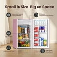 thumbnail image 4 of BANGSON 3.2 Cu.Ft Mini Fridge with Freezer, Small Refrigerator with Adjustable Door - 5-Temp Control, Energy Efficient, Low Noise for Bedroom, Dorm, Office, Pink, 4 of 6