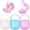 White,Blue,Pink, variant on Pacifier Storage Box,Pacifier Case Cover Pacifier Clips Container Portable Pacifier Teat Cradle Case Holder Travel Storage Box,3 Box,White,Blue,Pink