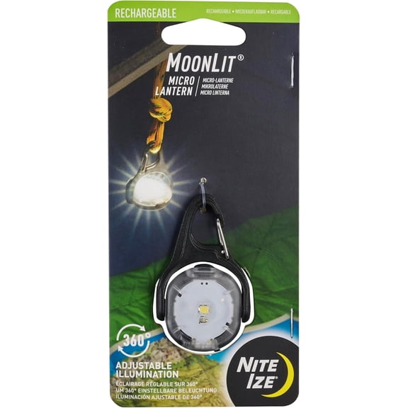 Nite Ize MoonLit Micro Lantern Rechargeable Portable Mini Lantern Carabiner