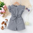 thumbnail image 2 of Big Girls Clothes 7Y Girls Bodysuit 8Y Girls Sleeveless Round Neckline Plaid Jumpsuit Black, 2 of 7