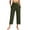 Army Green, variant on Styesk Women's Pants Women'S Solid Color Casual Sports Yoga Straight Leg Solid Color Pocket Nine-Point Pants