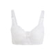 thumbnail image 1 of Sujetadores de copa completa para mujer, cómodo y transpirable, encaje floral, cobertura total, sujetador con aros sin relleno blanco 38/85 Fit 36B/C, 1 of 5