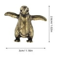 thumbnail image 2 of Masteelf Small Brass Penguin Sculpture Solid Brass Animal Figurine For Home Decor Good For Bookshelves Desks Tables Present For Collectors, 2 of 7