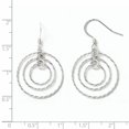 thumbnail image 3 of 925 Sterling Silver Rhod Pltd Shepherd Hook Dangle Earrings Drop, 3 of 7