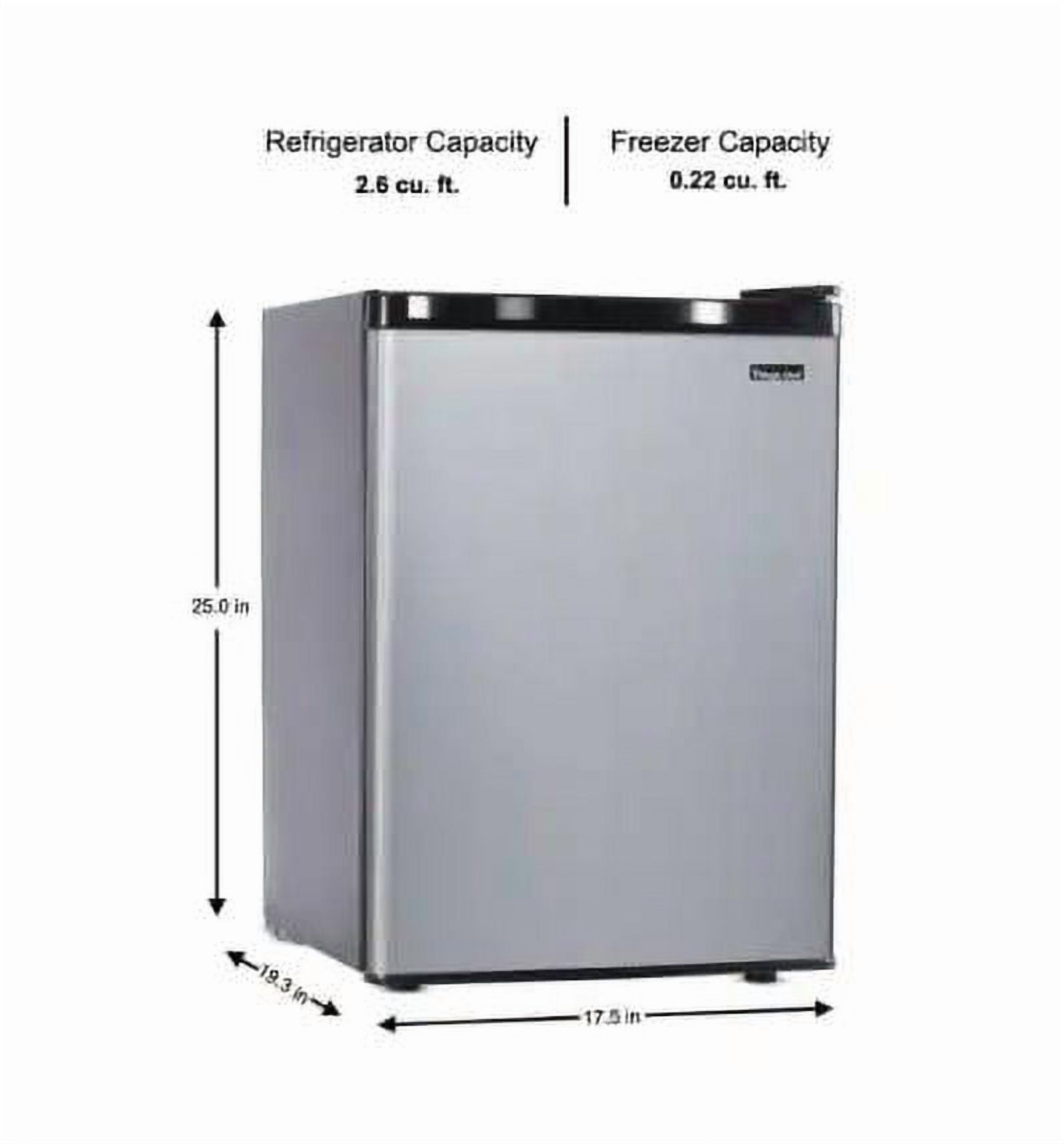 New 2.6 cu. ft. Mini Fridge in Stainless Look, ENERGY STAR