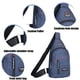 thumbnail image 5 of Bolso bandolera pequeño, bandolera de pecho o hombro, bolso de viaje con una sola correa, para hombres, mujeres y niños, con orificio para auriculares., 5 of 7