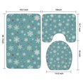 thumbnail image 3 of Blue Christmas Snowflake and Star Pattern Bathroom Rugs Sets 3 Piece,Toilet Cover Set,Absorbent Non Slip Bathroom Mats Sets with U-Shaped Contour Rug Toilet Rug Set, 3 of 5